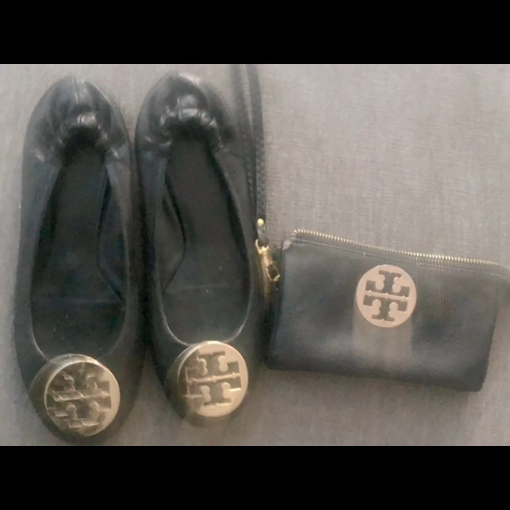 Tory Burch flats and wristlet